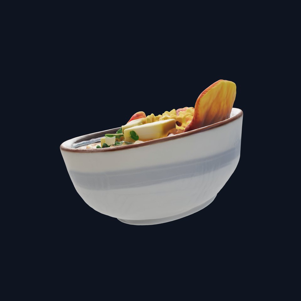 Udon Noodles with Toppings 3D model pack
